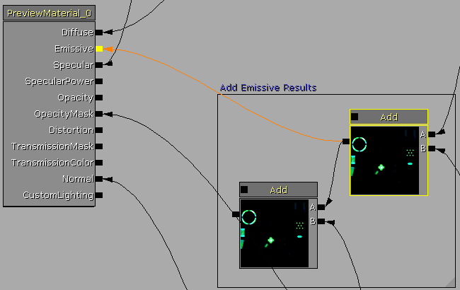 Second Add connected directly to Emissive